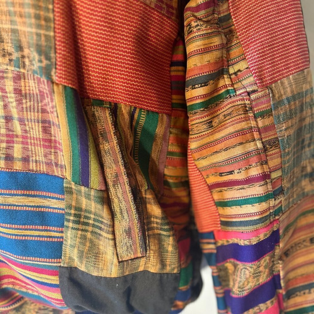 Patchwork Vintage 80's Bomber Jacket Warm Unique … - image 5